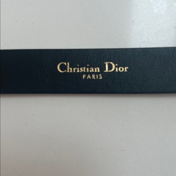 Dior Black Belt with Gold Buckle - Picture 2 of 6